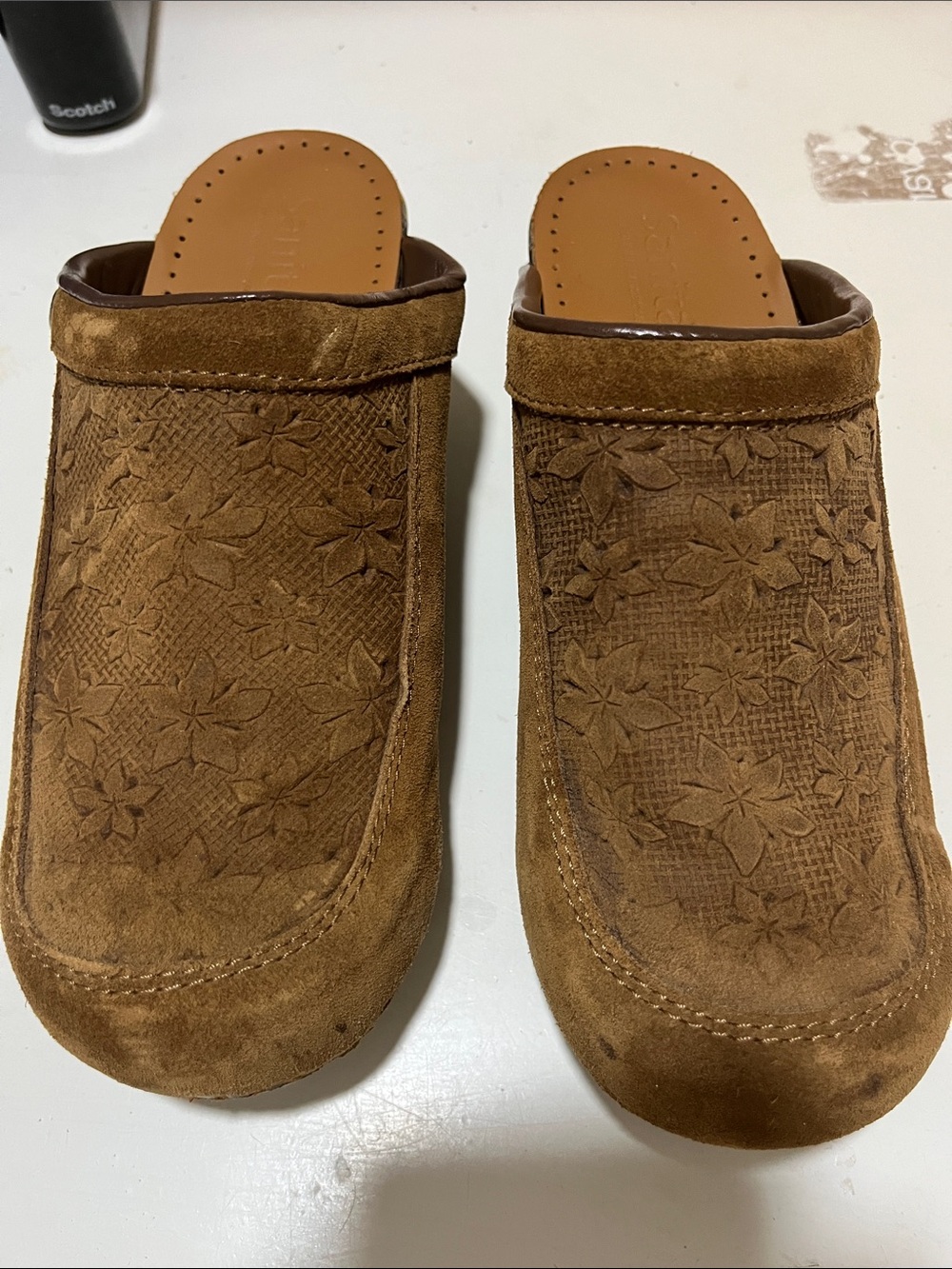 Sanita Suede Clogs Sz 39 Granola - Picture 2 of 7